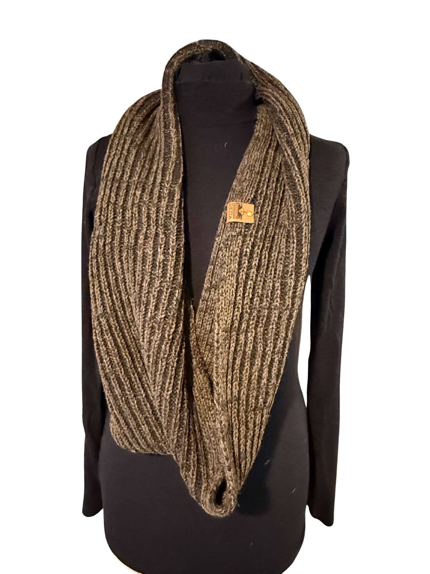 Peat Ribbed Bute Snood