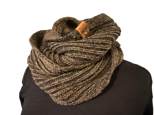 Peat Ribbed Bute Snood