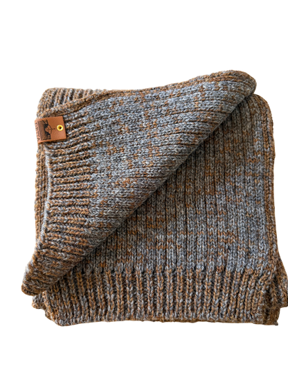 Fawn Ribbed Bute Scarf