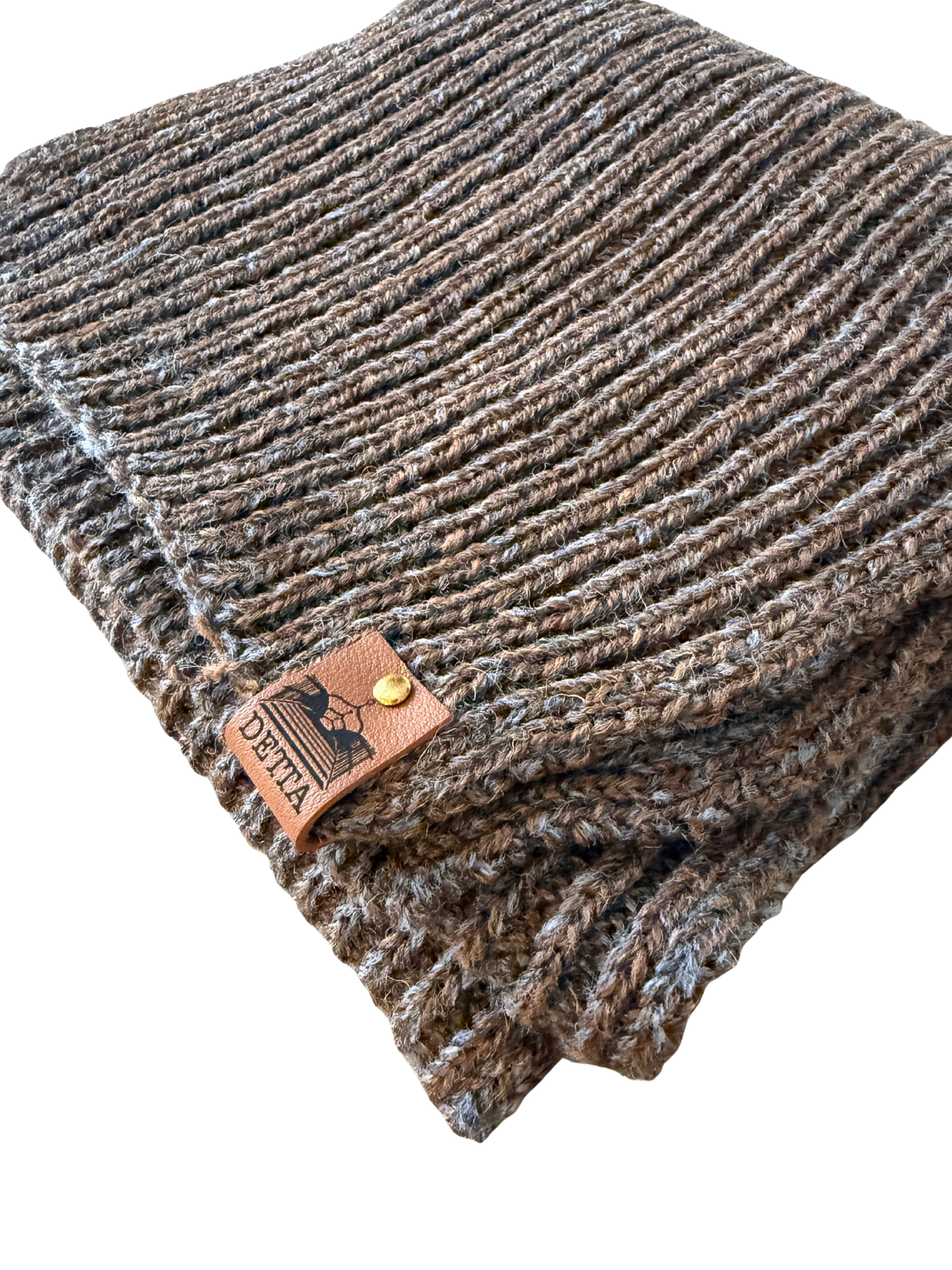 Fawn Ribbed Bute Scarf
