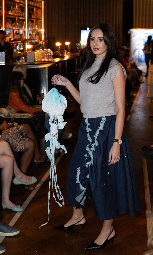 The RÓISÍN Midi Skirt - Denim